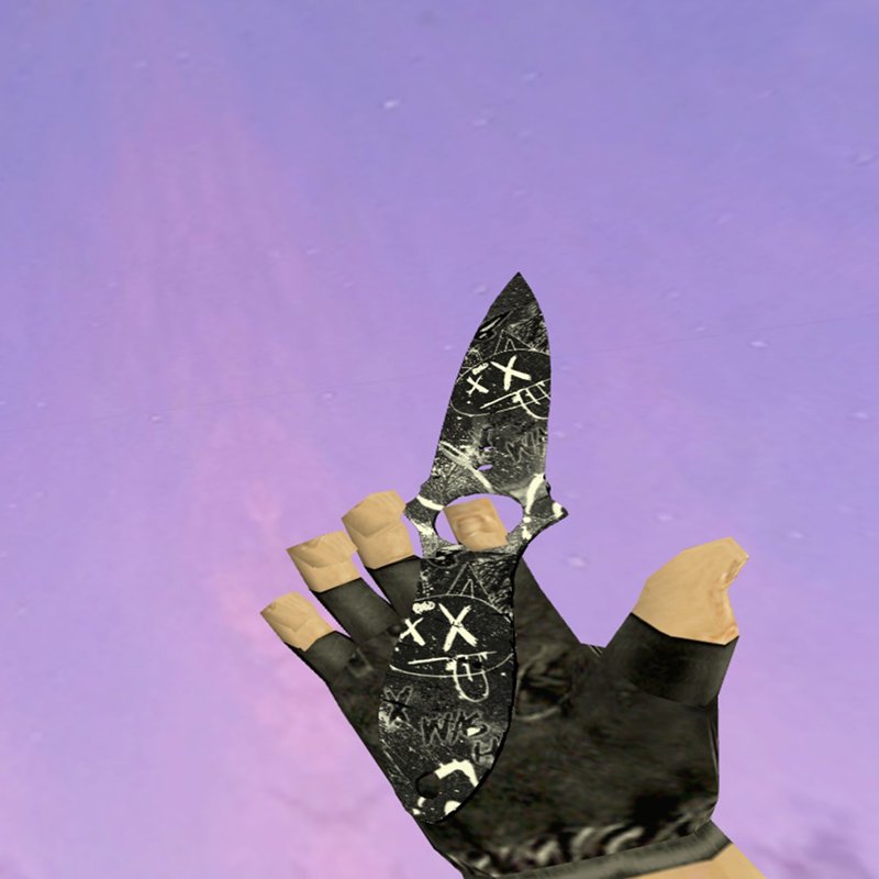 Skeleton Knife «Black X»
